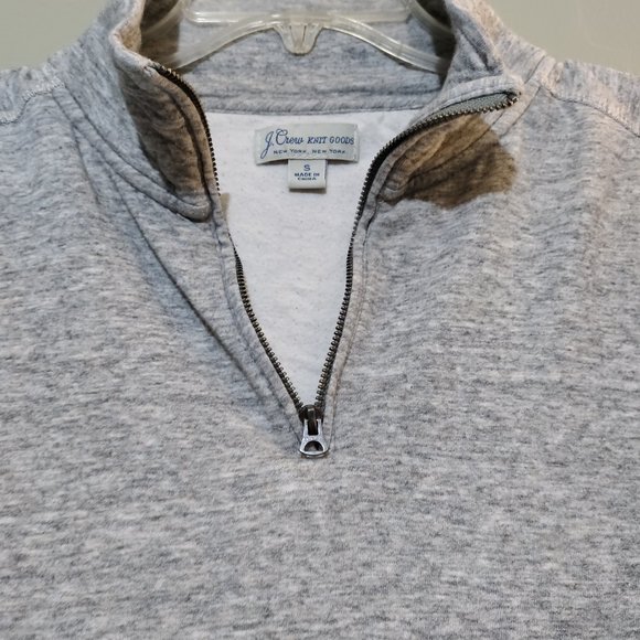 J. Crew Knit Goods Mens Light Gray Half Zip Double Knit Pullover Size Small - Picture 4 of 6